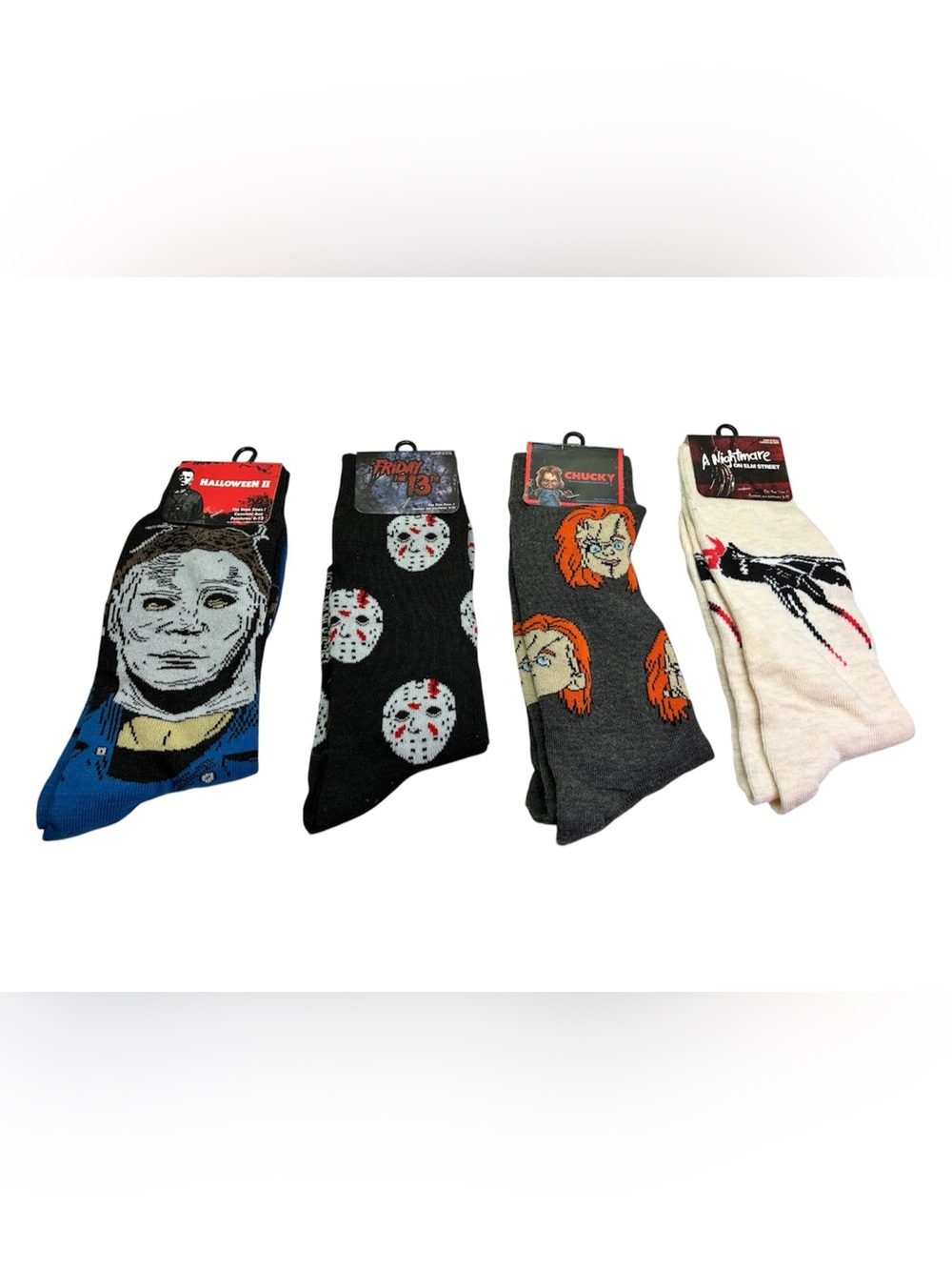 Horror Movie Socks Lot Chunky Friday 13th Stranger Things Nightmare Elm Street